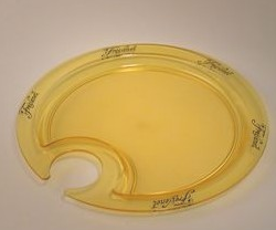 assiette porte verre logo