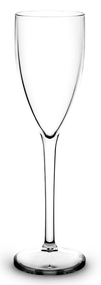 Flte champagne 15 cl transparente incassable